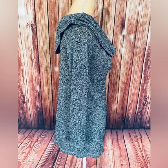 Women’s Small Sweater Eri Ali Anthropologie Gray Lightweight Knit Cowl Neck Soft - Picture 3 of 11